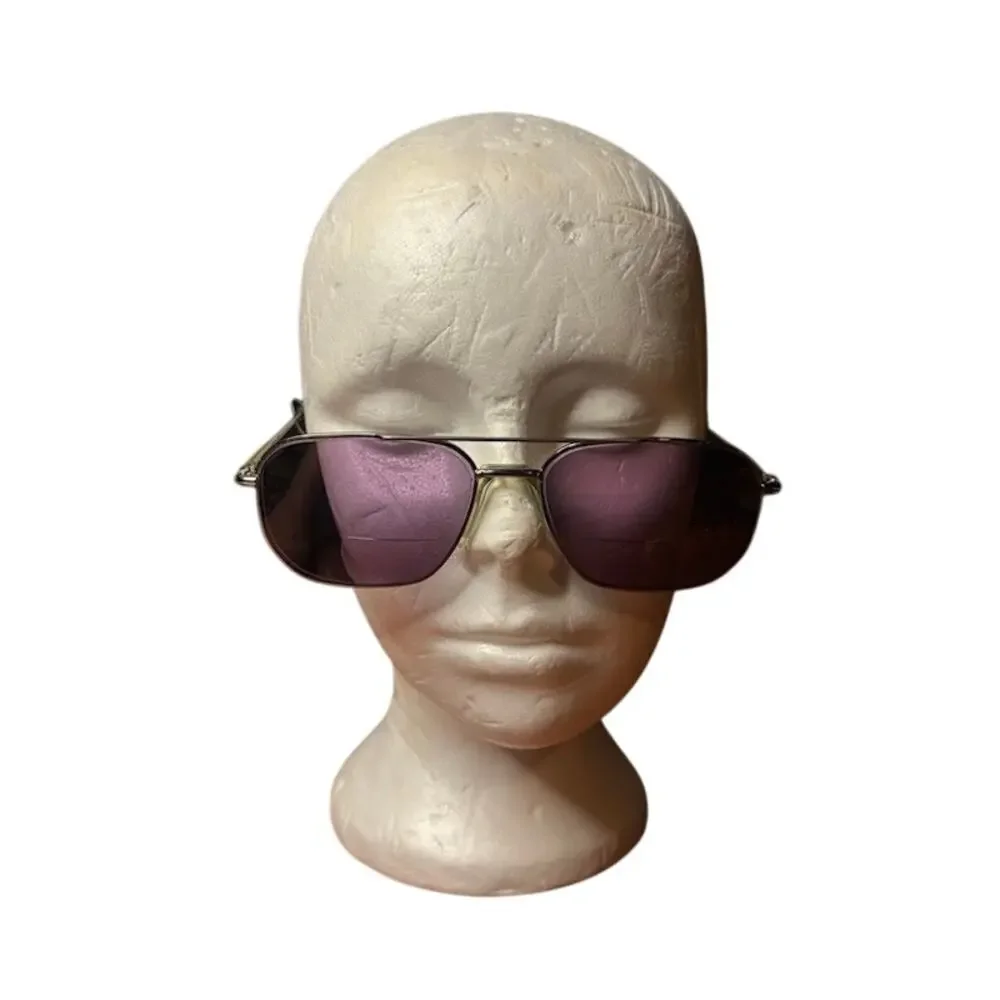 Vintage Stetson Zyloware 058 Aviator Sunglasses Brown Lenses Metal Frame USA